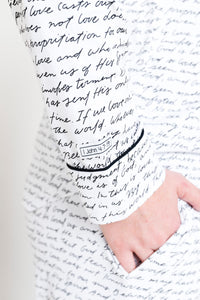 Love One Another Womens PJ Notch Collar Set Cotton