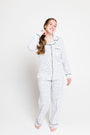 Love One Another Womens PJ Notch Collar Set Cotton