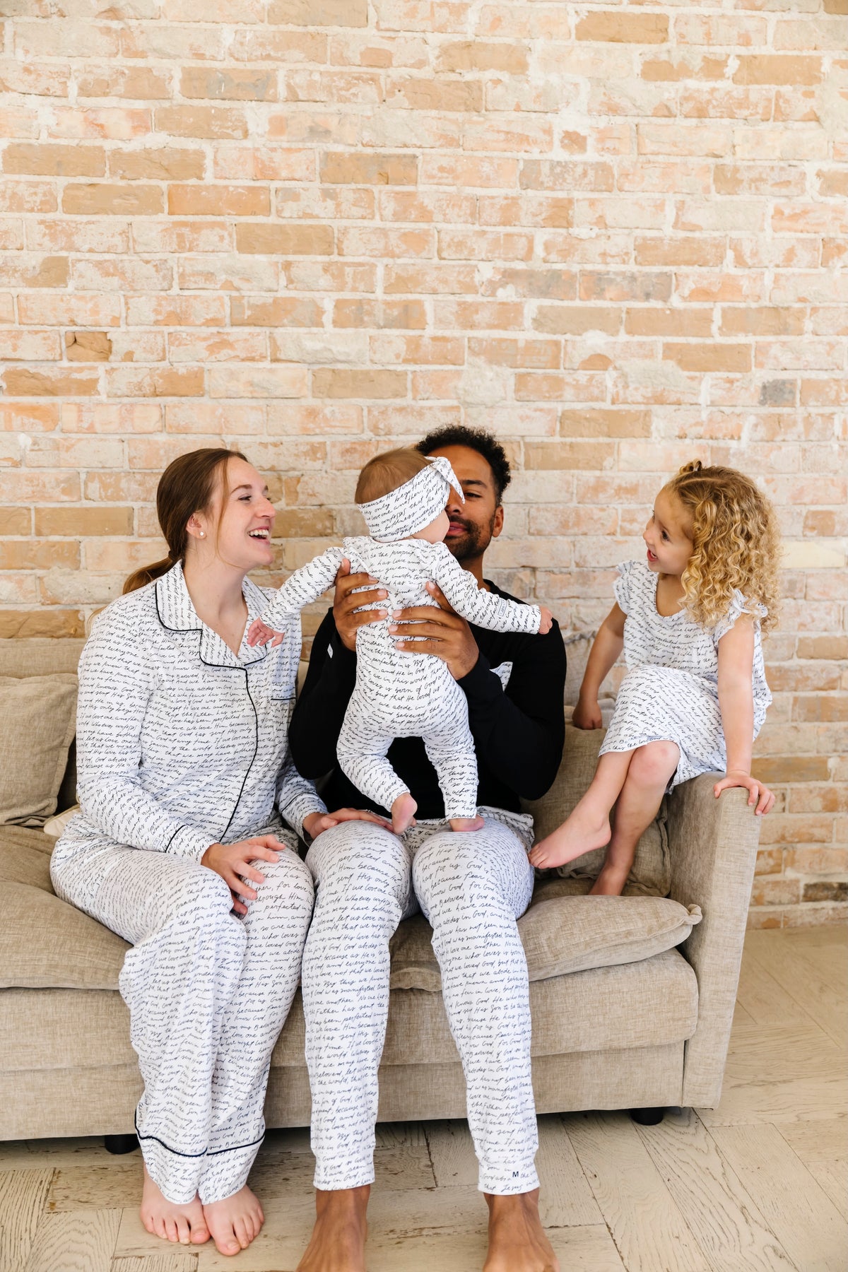 Love One Another Womens PJ Notch Collar Set Cotton