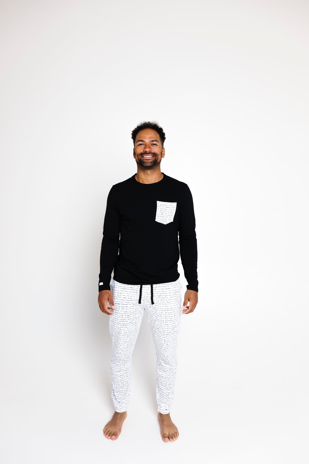 Love One Another Mens PJ Set Cotton