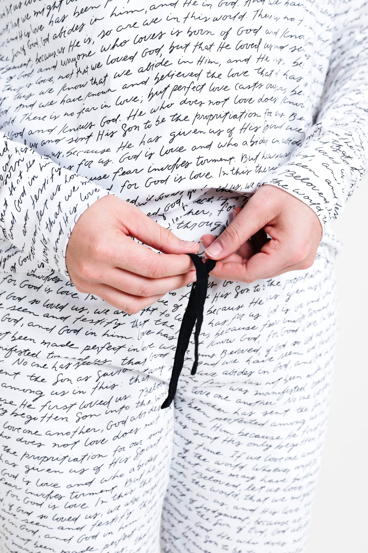 Love One Another Womens PJ Jogger Set Cotton