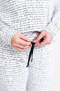 Love One Another Womens PJ Jogger Set Cotton