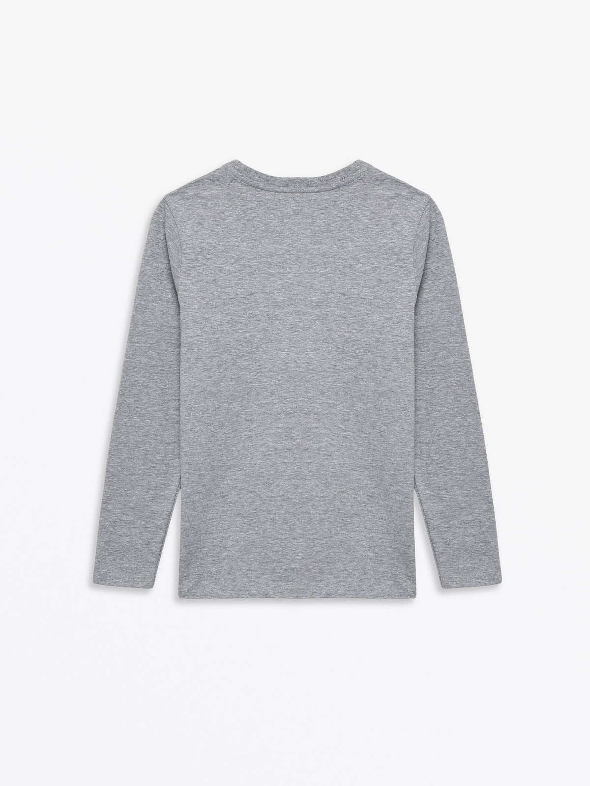 Heather Gray Prayer Pocket Long Sleeve T-Shirt Cotton