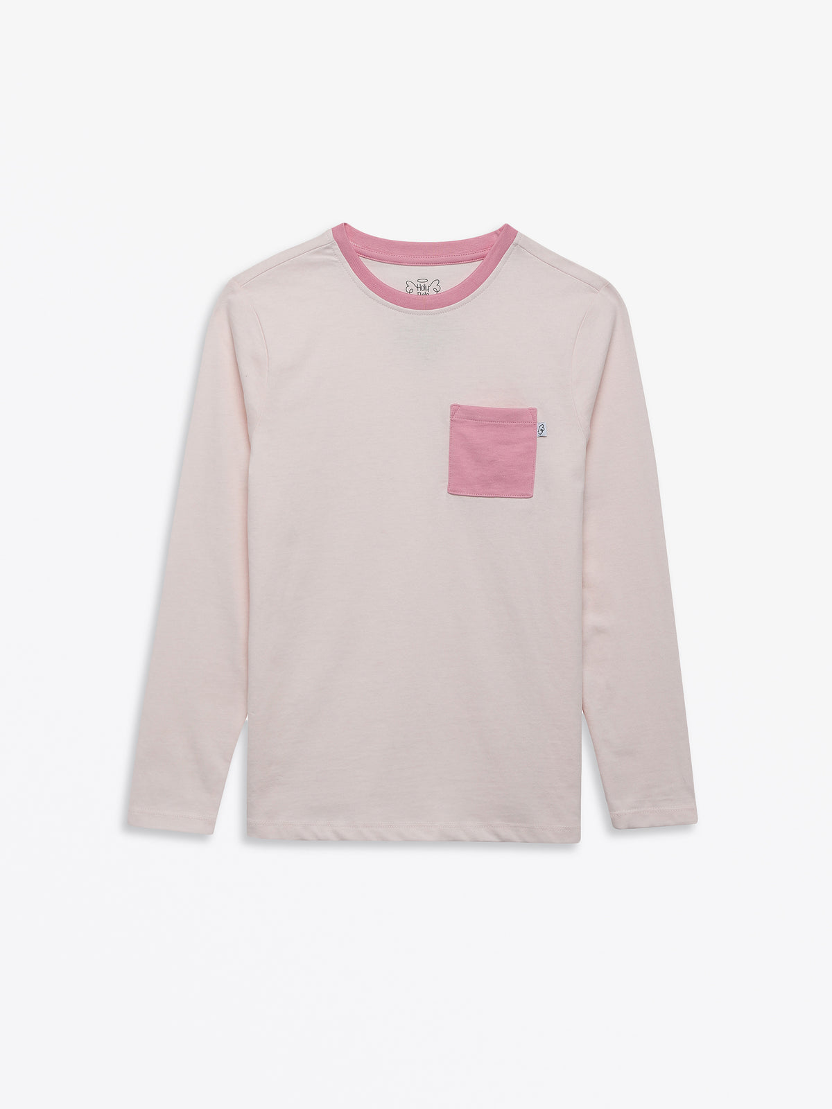 Pink Prayer Pocket Long Sleeve T-Shirt Cotton