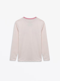 Pink Prayer Pocket Long Sleeve T-Shirt Cotton