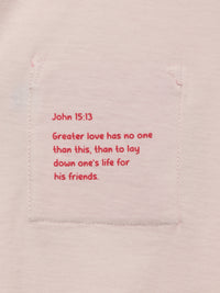 Pink Prayer Pocket Long Sleeve T-Shirt Cotton