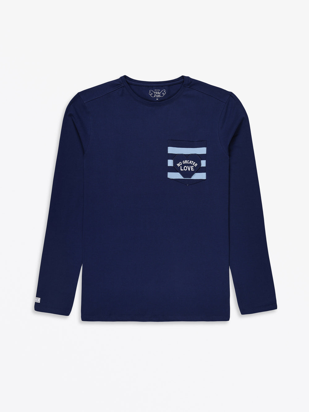 No Greater Love Blue Mens PJ Set Cotton