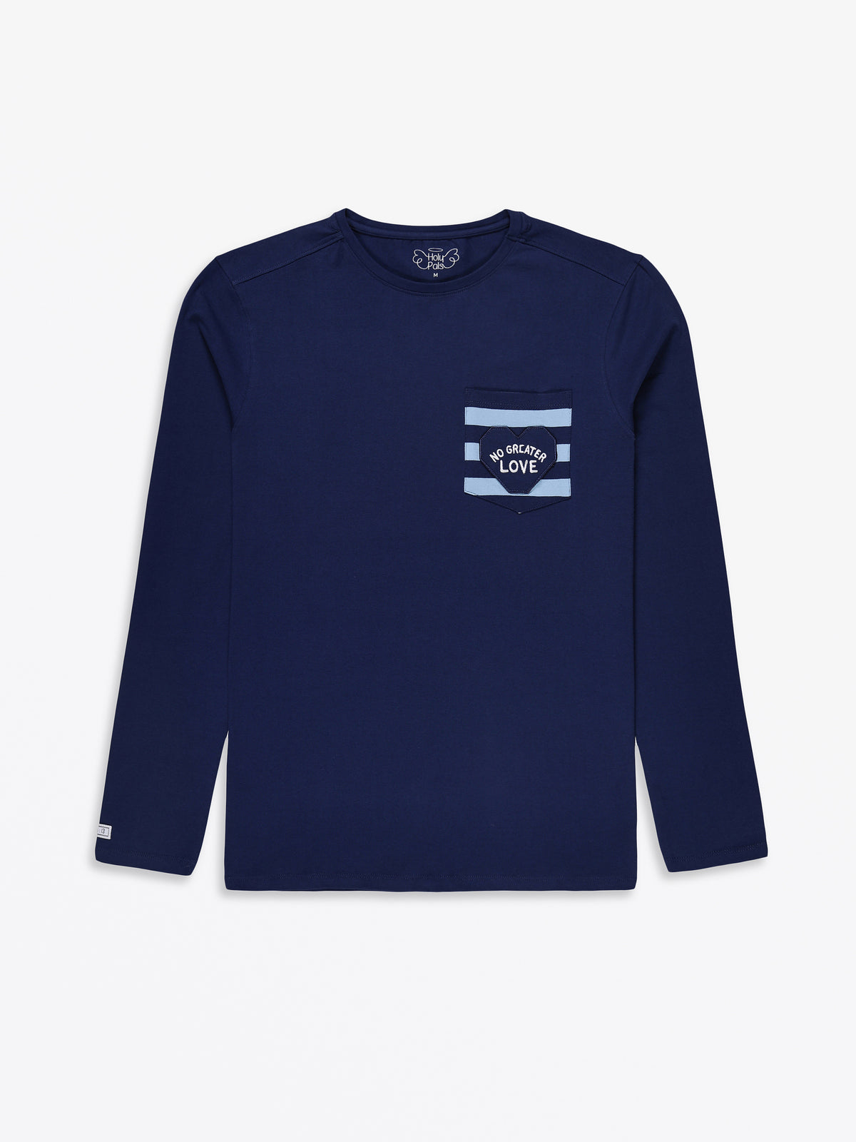 No Greater Love Blue Mens PJ Set Cotton