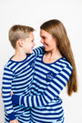 No Greater Love Blue Womens PJ Jogger Set Cotton