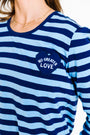 No Greater Love Blue Womens PJ Jogger Set Cotton