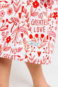 No Greater Love Pink PJ Girls Nightgown Polyester