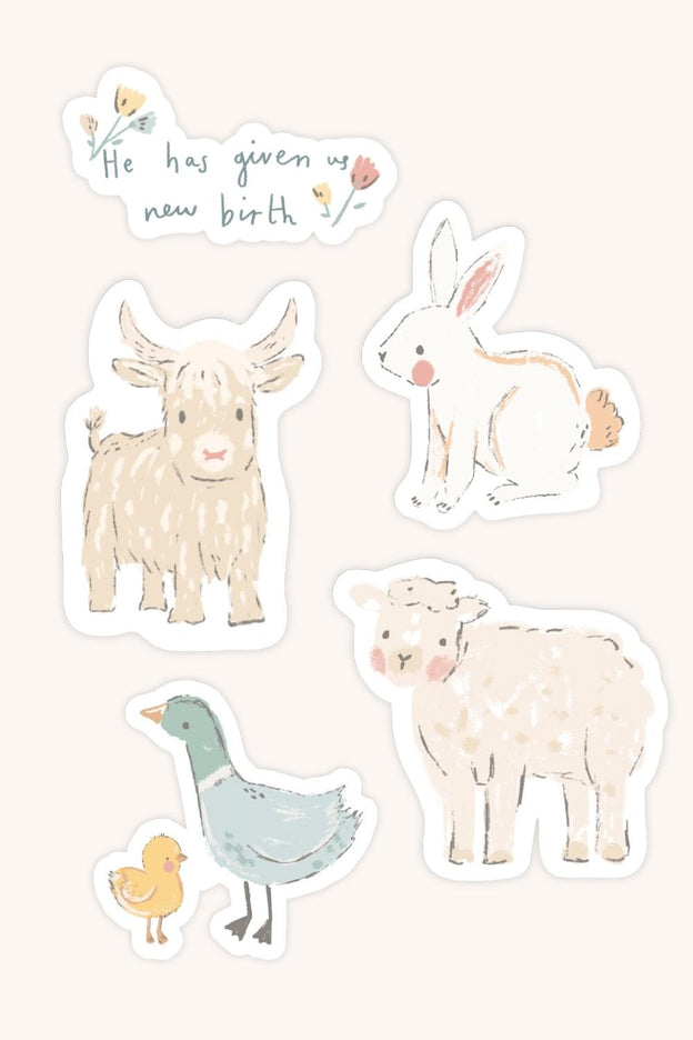 New Birth Stickers - 5 Pack