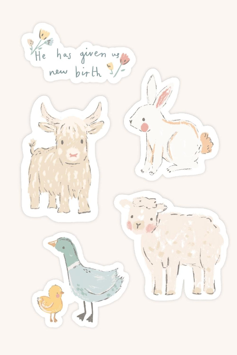 New Birth Stickers - 5 Pack