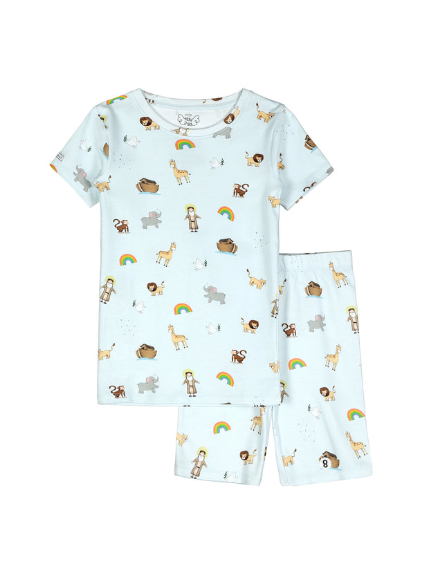 Noah and the Ark PJ Shorts Set Cotton
