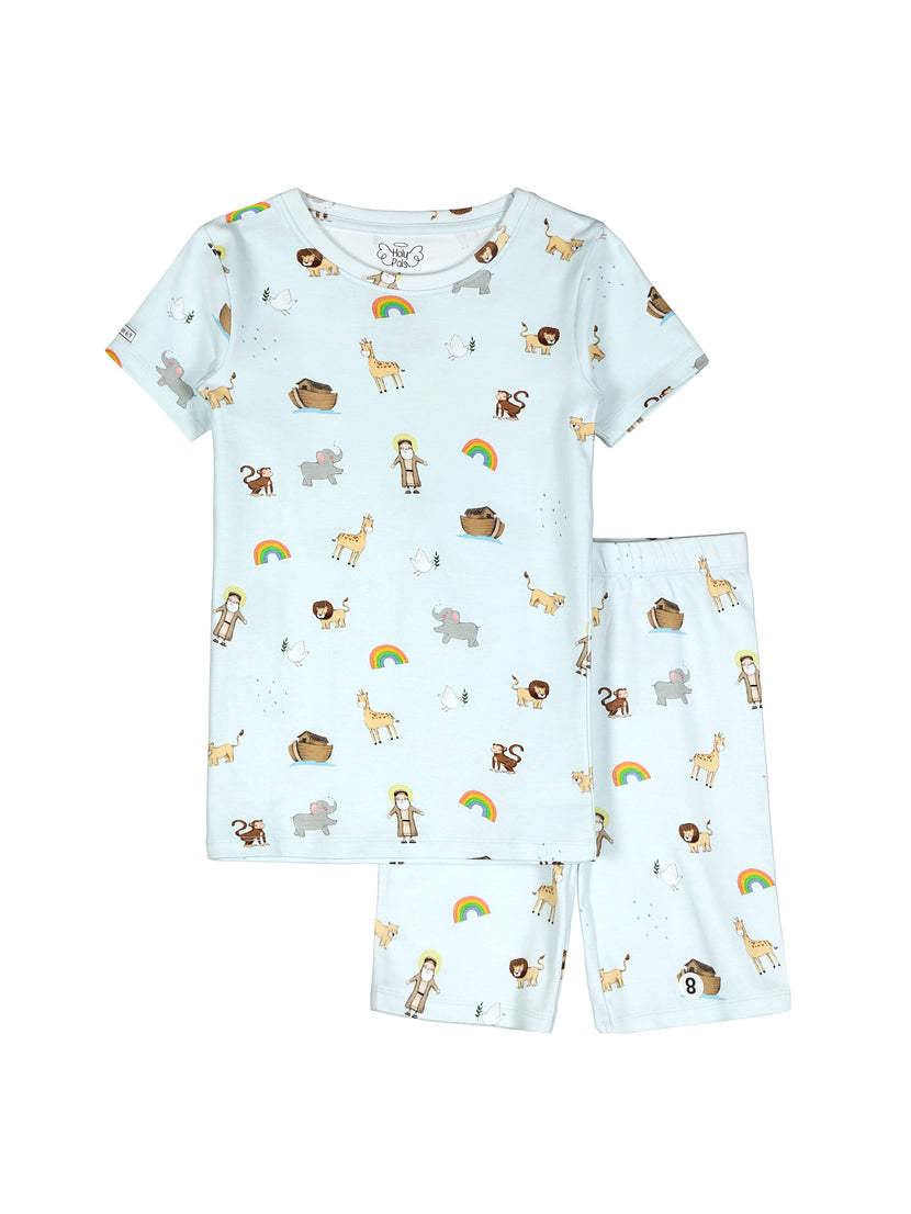 Noah and the Ark PJ Shorts Set Cotton
