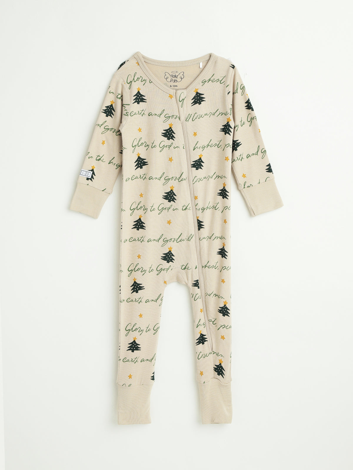 Glory to God Christmas PJ Footless Onesie Bamboo