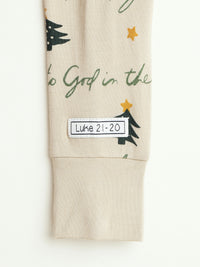 Glory to God Christmas PJ Footless Onesie Bamboo