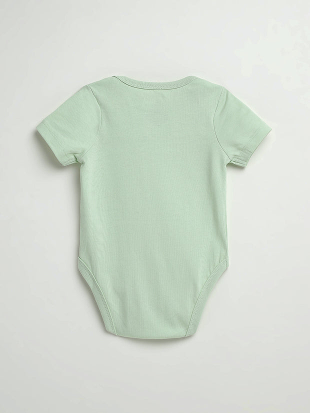 Baby Pistachio Prayer Pocket Bodysuit | Short Sleeve
