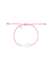 Cross Pink String Bracelet