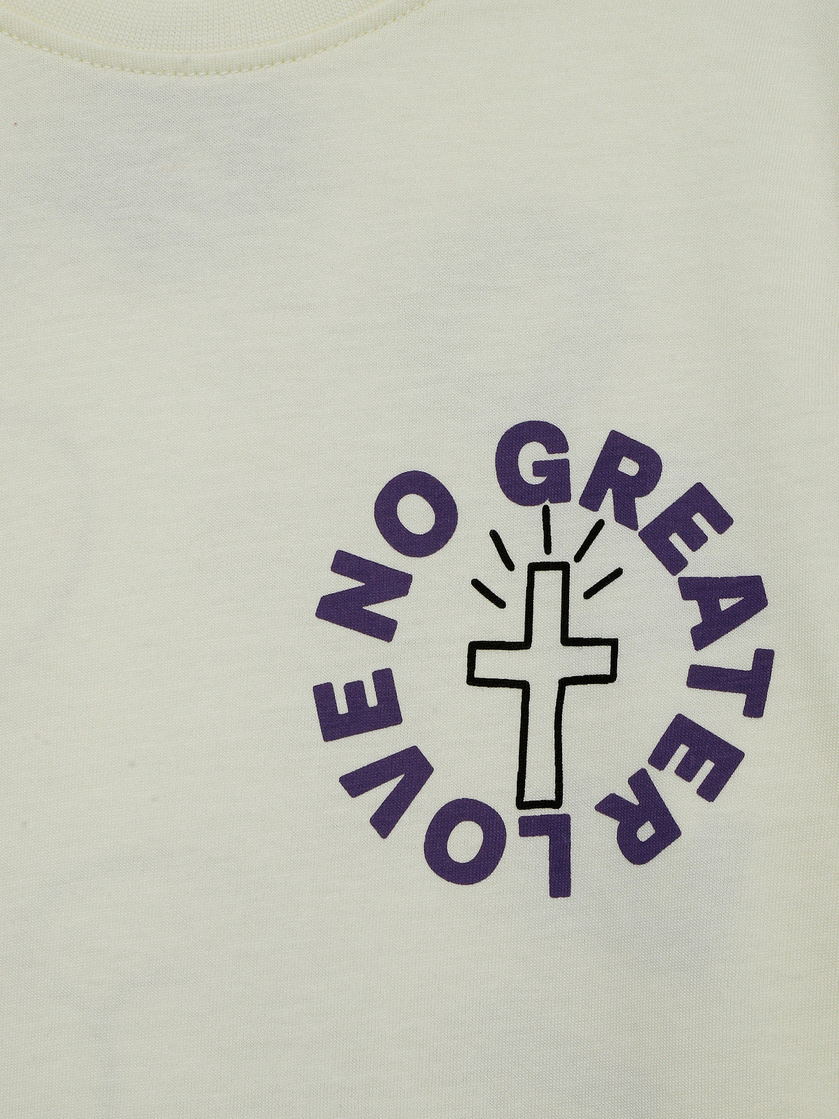 Baby No Greater Love Purple T-Shirt Cotton | Long Sleeve