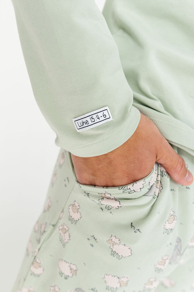 The Lost Sheep PJ Mens Long Sleeve Jogger Set Cotton