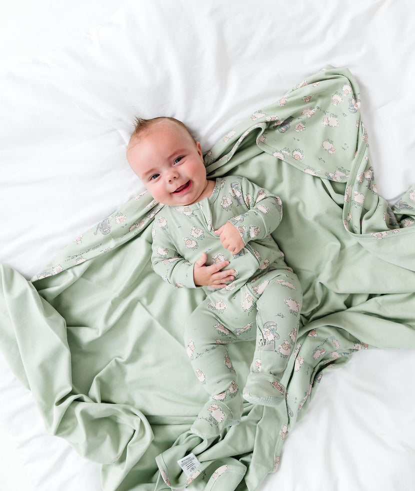 The Lost Sheep PJ Footed Onesie Cotton