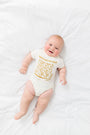 Baby God's Got My Back Tan Bodysuit Cotton | Short Sleeve