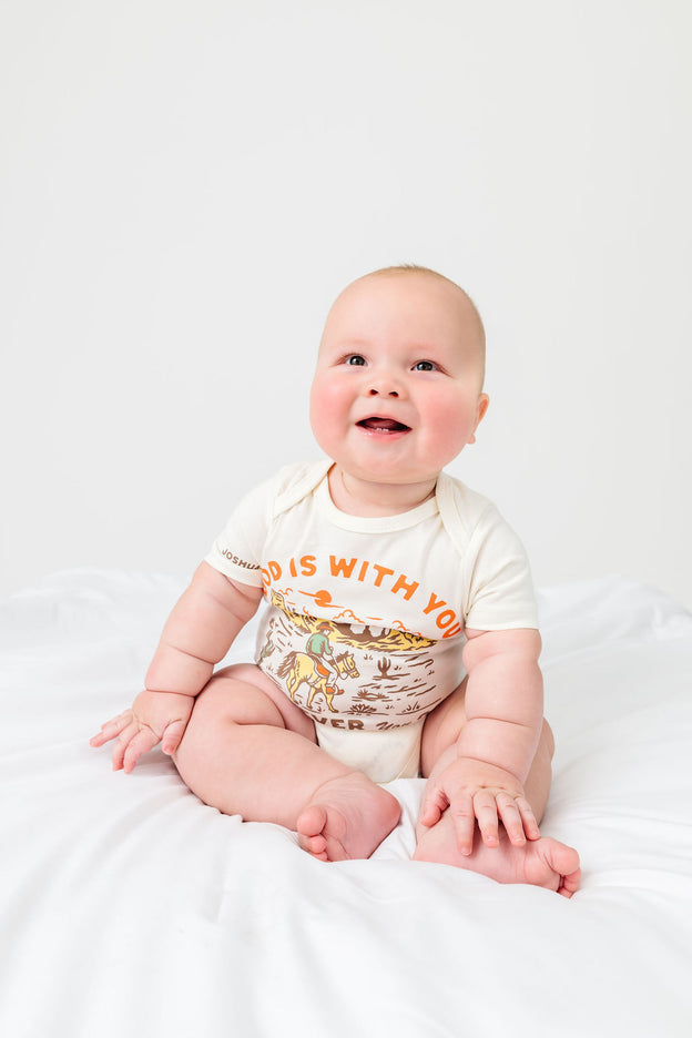 Baby God is With You Bodysuit Cotton | Short Sleeve