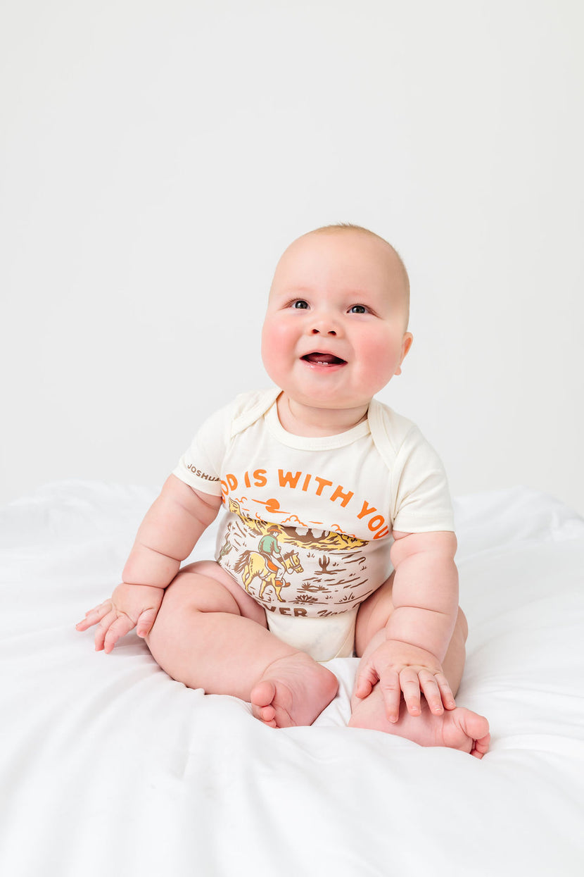 Baby God is With You Bodysuit Cotton | Short Sleeve