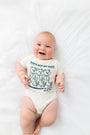 Baby God's Got My Back Teal Bodysuit Cotton | Short Sleeve