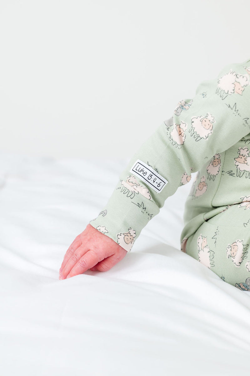 The Lost Sheep PJ Footed Onesie Cotton