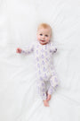 God is With You Floral PJ Footless Onesie Bamboo