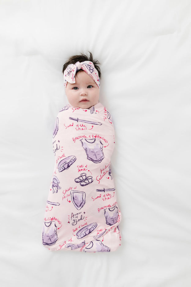 Armor of God Pink Swaddle Bamboo