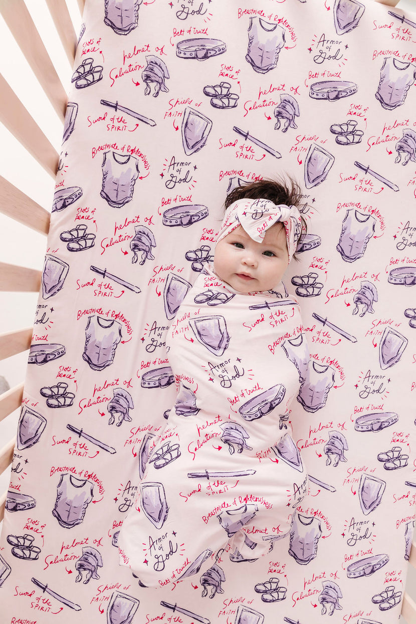 Armor of God Pink Swaddle Bamboo