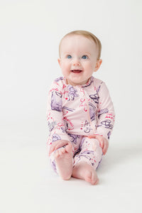 Armor of God Pink PJ Footless Onesie Bamboo