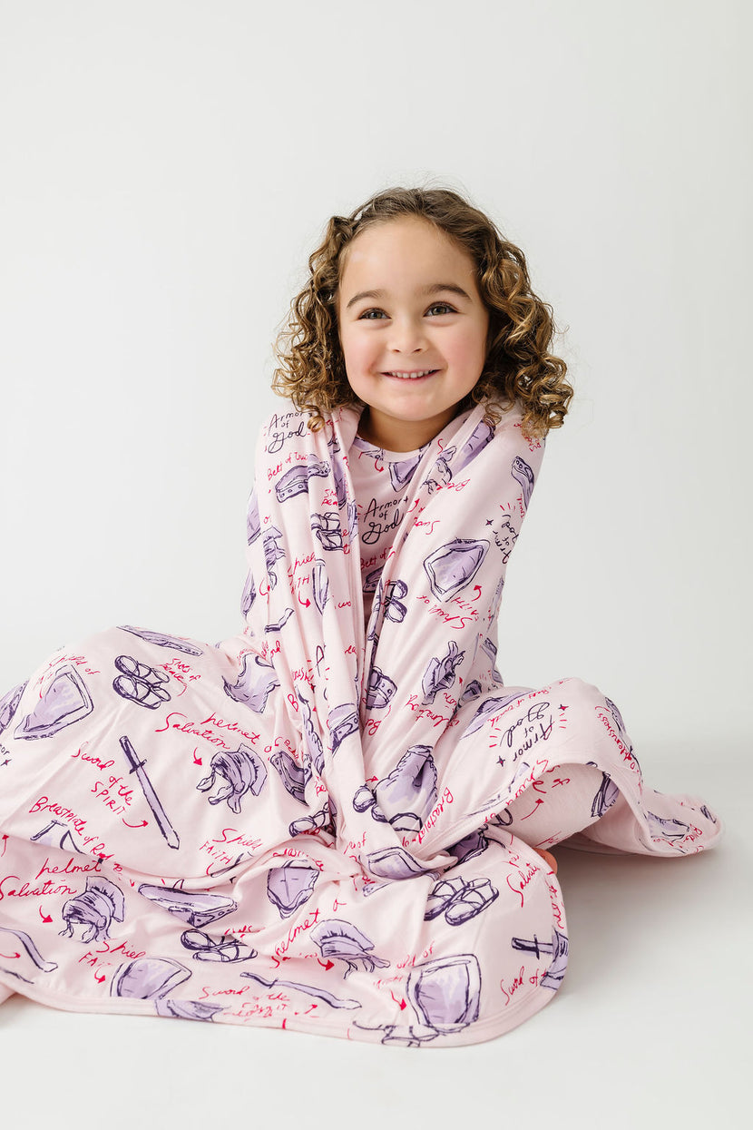 Armor of God Pink PJ Long Sleeve Set Bamboo