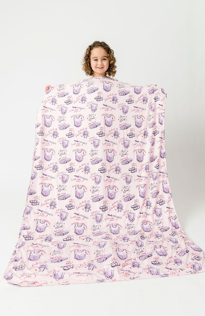 Armor of God Pink Blanket Bamboo
