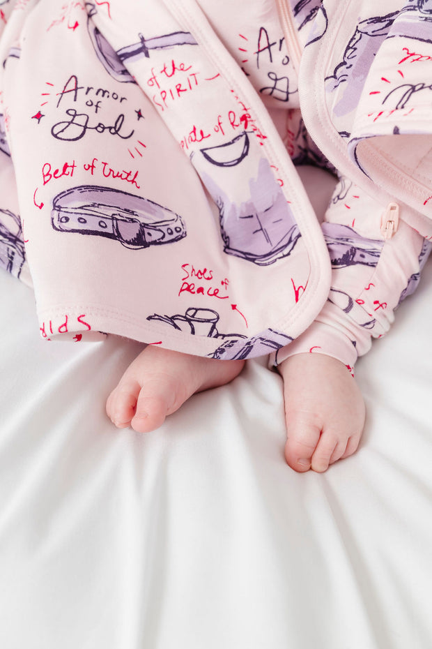 Armor of God Pink Blanket Bamboo
