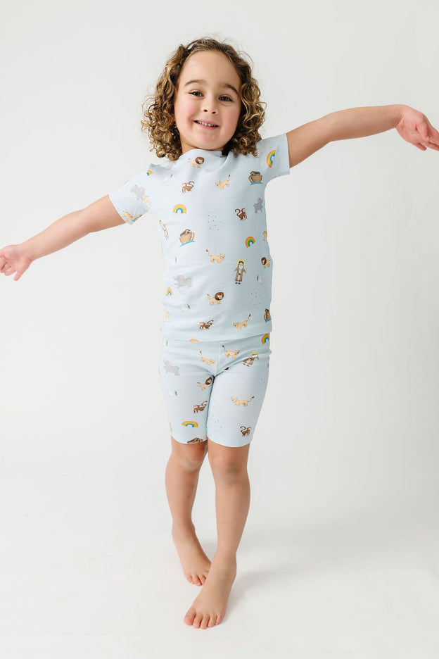 Noah and the Ark PJ Shorts Set Cotton