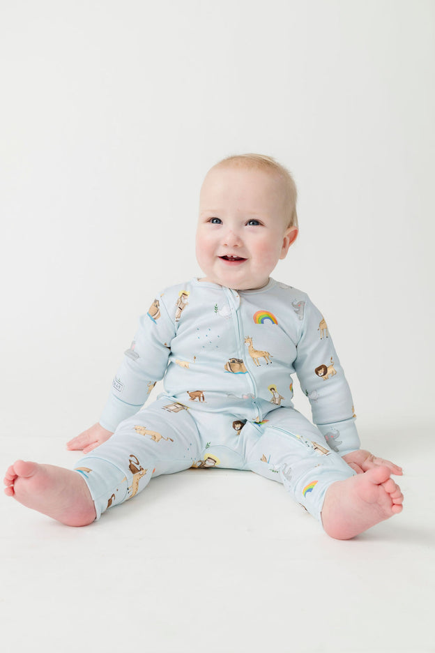 Noah and the Ark PJ Footless Onesie Cotton