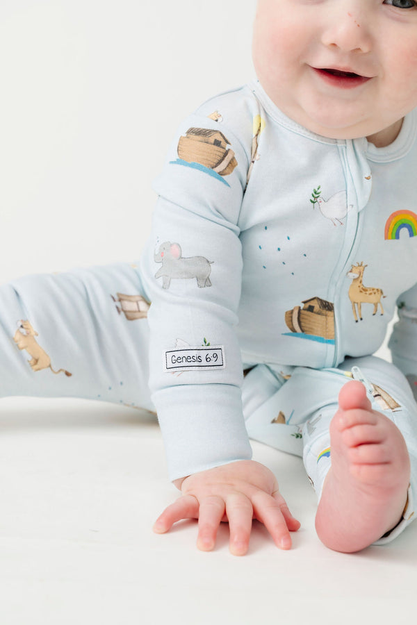 Noah and the Ark PJ Footless Onesie Cotton