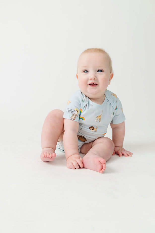 Noah and the Ark Short Sleeve Bodysuit Cotton