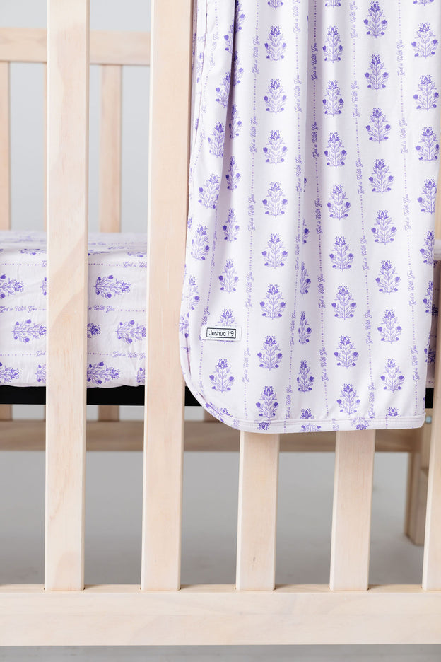 God is With You Floral Swaddle Bamboo