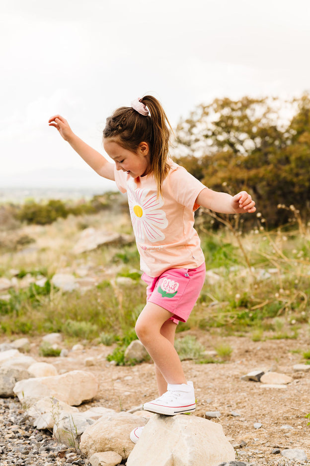 Kids Rejoice in the Lord Floral Shorts