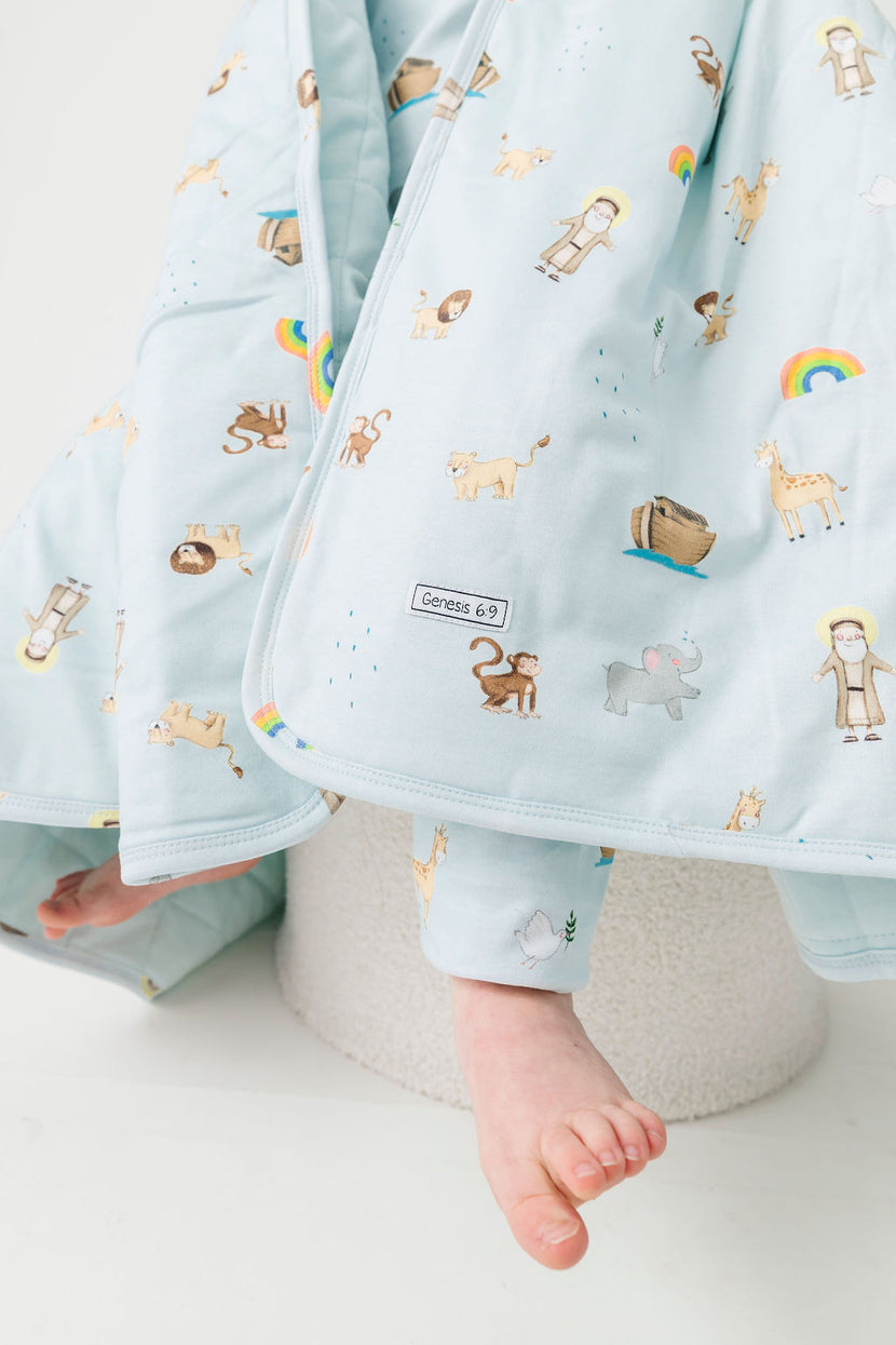 Noah and the Ark Blanket Cotton