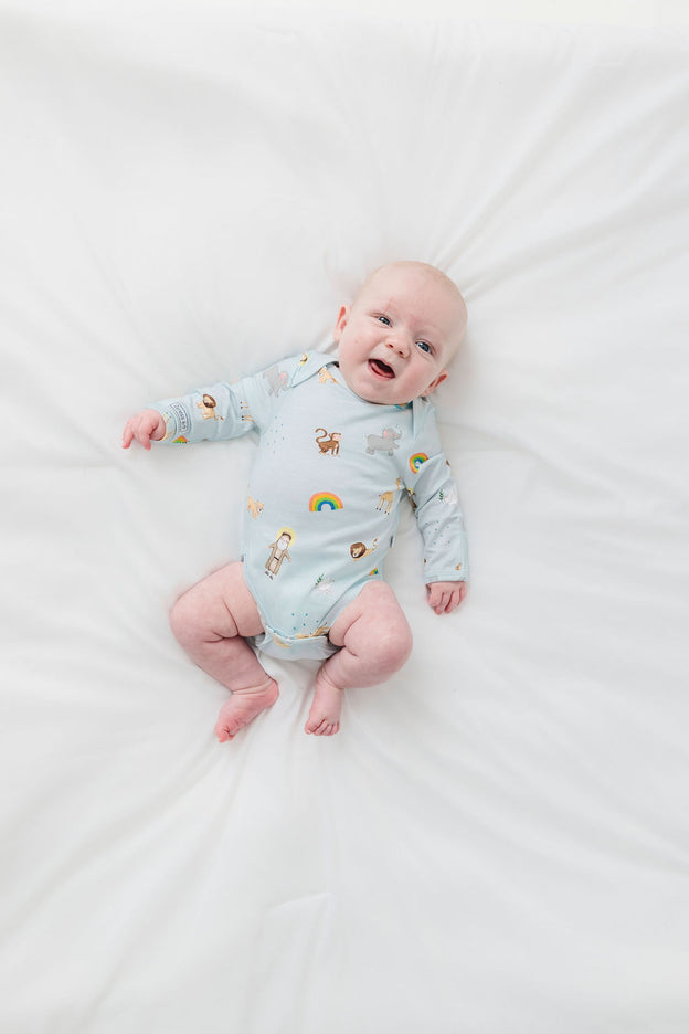 Noah and the Ark Long Sleeve Bodysuit Cotton