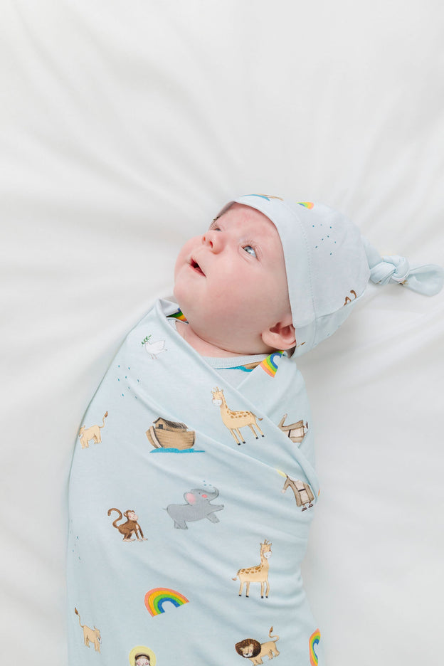 Noah and the Ark Swaddle Cotton