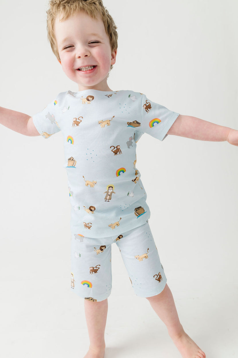 Noah and the Ark PJ Shorts Set Cotton