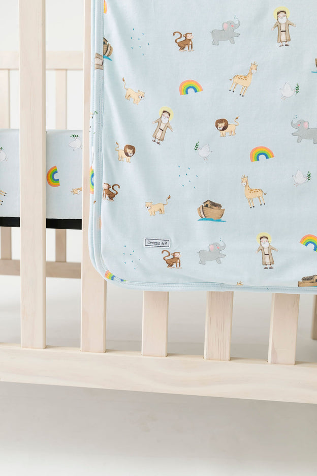 Noah and the Ark Blanket Cotton