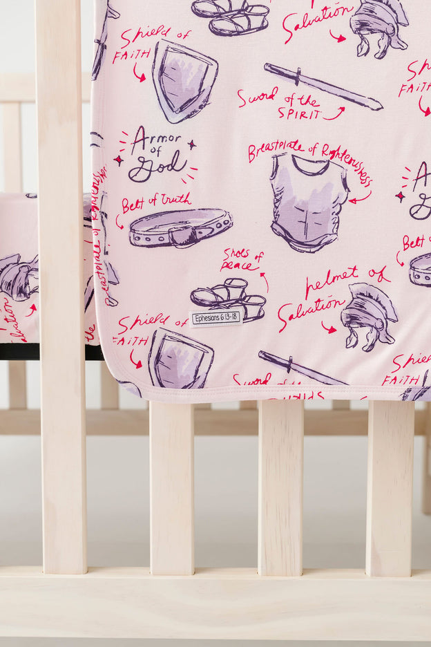 Armor of God Pink Blanket Bamboo
